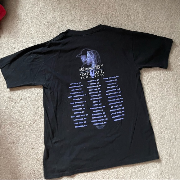 Tim McGraw & Faith Hill Soul 2 Soul Tour Tee From 2000 - Picture 6 of 8